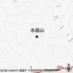 水晶山周辺の地図