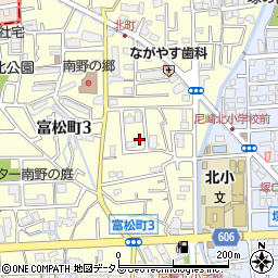 兵庫県尼崎市富松町3丁目18-50周辺の地図