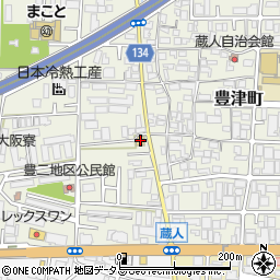 ファミリーマート吹田豊津町店周辺の地図