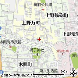 三重県伊賀市上野万町2243周辺の地図