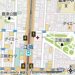 紀陽銀行江坂支店周辺の地図