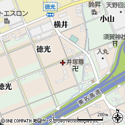 静岡県袋井市徳光周辺の地図