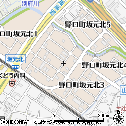 兵庫県加古川市野口町坂元北周辺の地図