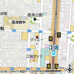 セブンイレブン江坂エスコタウン店周辺の地図