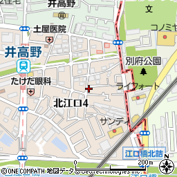 大阪府大阪市東淀川区北江口4丁目3-9周辺の地図