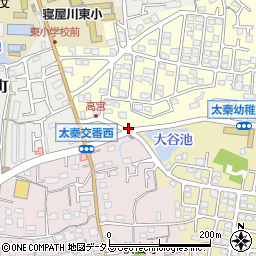 太秦交番前周辺の地図