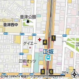 池田泉州銀行江坂 ＡＴＭ周辺の地図