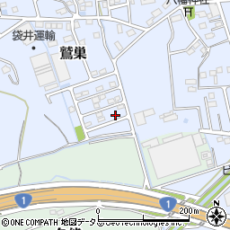 静岡県袋井市鷲巣392-34周辺の地図