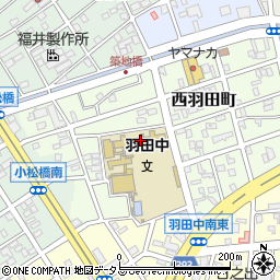豊橋市立羽田中学校周辺の地図