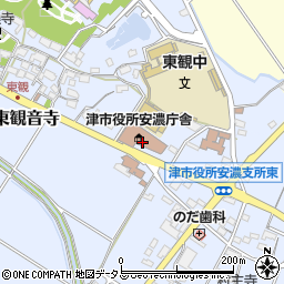 津市安濃総合庁舎周辺の地図
