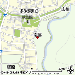 愛知県豊橋市多米町南脇周辺の地図