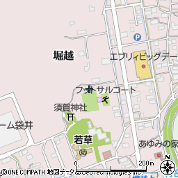 静岡県袋井市堀越1180周辺の地図