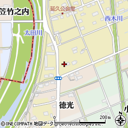 静岡県袋井市延久632周辺の地図
