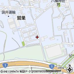 静岡県袋井市鷲巣392-33周辺の地図