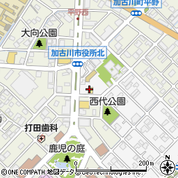 ローソン加古川市役所前店周辺の地図