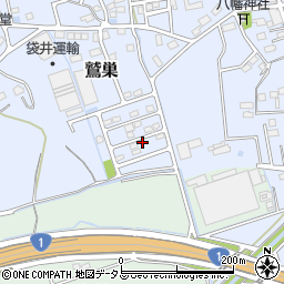 静岡県袋井市鷲巣392-30周辺の地図