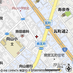 愛知県豊橋市南瓦町54周辺の地図