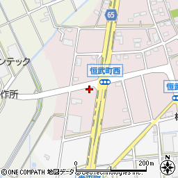 静岡県浜松市中央区恒武町161周辺の地図