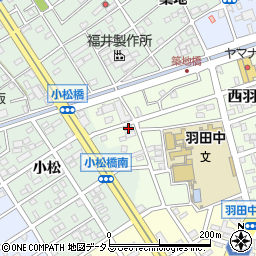 愛知県豊橋市西羽田町11周辺の地図