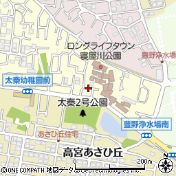 大阪府寝屋川市太秦緑が丘27周辺の地図
