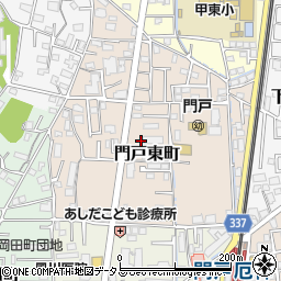 兵庫県西宮市門戸東町周辺の地図