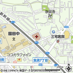 尼崎市園田体育館周辺の地図