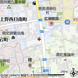 百五銀行上野支店周辺の地図