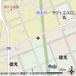 静岡県袋井市延久373周辺の地図