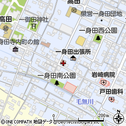 一身田郵便局 ＡＴＭ周辺の地図