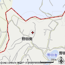 愛知県知多郡南知多町内海野田奥周辺の地図