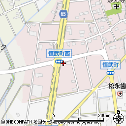 静岡県浜松市中央区恒武町189周辺の地図