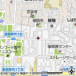 服部寿町テラスハウス周辺の地図
