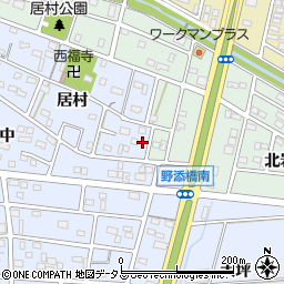 愛知県豊橋市岩田町居村3周辺の地図