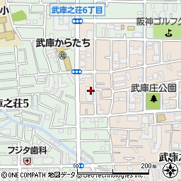 都市生活ヘルパーステーションあしすと武庫之荘周辺の地図