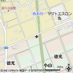 静岡県袋井市延久373-5周辺の地図