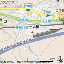 兵庫県神戸市北区山田町下谷上大橋27周辺の地図