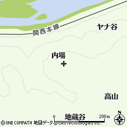 京都府木津川市加茂町北内場周辺の地図