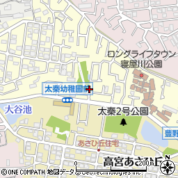 大阪府寝屋川市太秦緑が丘25周辺の地図