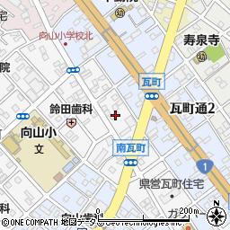 愛知県豊橋市南瓦町56周辺の地図