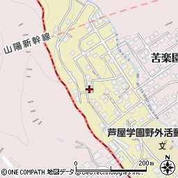 兵庫県西宮市苦楽園四番町15周辺の地図