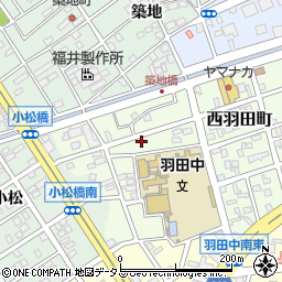 愛知県豊橋市西羽田町48周辺の地図