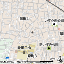 大阪府吹田市泉町4丁目19周辺の地図