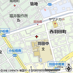 愛知県豊橋市西羽田町50周辺の地図