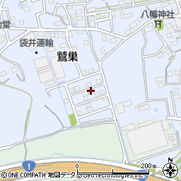 静岡県袋井市鷲巣392-19周辺の地図