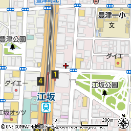 三菱ＵＦＪ銀行江坂支店周辺の地図