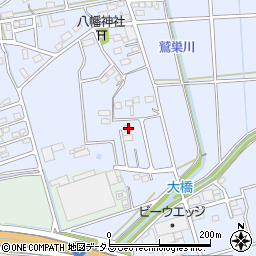 静岡県袋井市鷲巣654-1周辺の地図