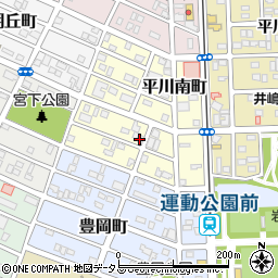 愛知県豊橋市平川南町周辺の地図