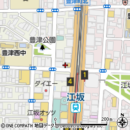 ココカラファイン薬局江坂店周辺の地図