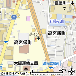 松屋 寝屋川店周辺の地図