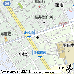 愛知県豊橋市西羽田町2周辺の地図